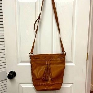 Lucky Brand Handbag Saddle Brown Leather